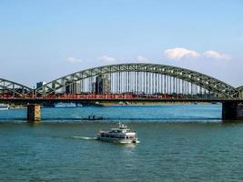 HDR Koeln river panorama photo