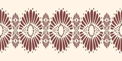 Horizontal seamless ikat pattern, Vector drawing round curve element design for fashion clothes, wallpaper, wrapping paper, decoration background.