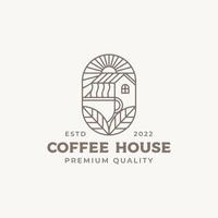 Coffee house logo design template vector