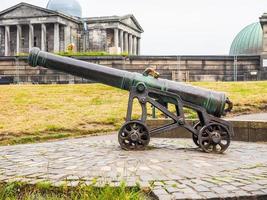 HDR Portuguese cannon on Calton Hill in Edinburgh photo