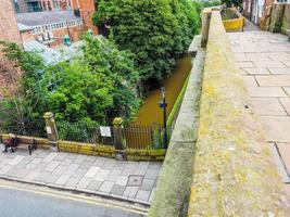 HDR Roman city walls in Chester photo