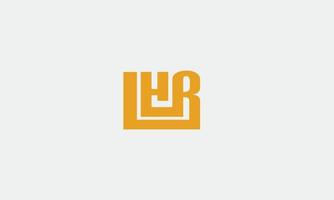 Alphabet letters Initials Monogram logo HR, RH, H and R vector
