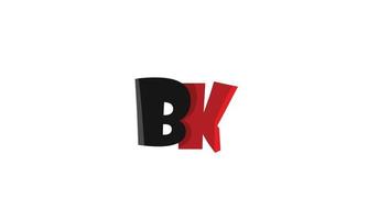letras del alfabeto iniciales monograma logo bk, kb, b y k vector