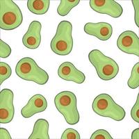 Trendy seamless floral pattern with avocado. Hand-drawn modern illustration of avocados of different sizes. Fabric, web, app, stationery. vector