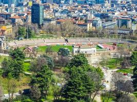 HDR Milan aerial view photo