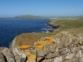 The shetland islands with the city of Lerwick in Scotland photo