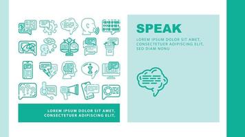 Speak Conversation And Discussion Landing Header Vector