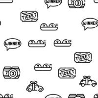 Raffle Lottery Game Vector Seamless Pattern