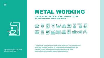 Metal Working Industry Landing Header Vector