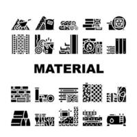 conjunto de iconos de colección de material de construcción vector