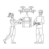 vector de entrega de drones