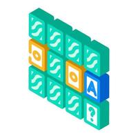 memory training isometric icon vector illustration color