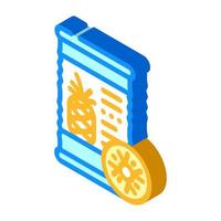 pineapple canned food isometric icon vector illustration