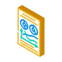 startup growth chart isometric icon vector illustration