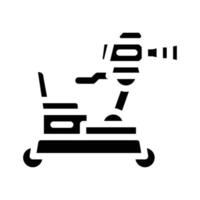 operator cart with video camera glyph icon vector illustration