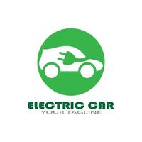 eco car and electric green car technology icon logo vector. vector