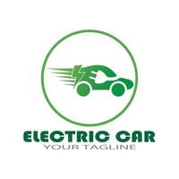 eco car and electric green car technology icon logo vector. vector