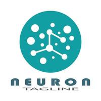 Neuron logo or nerve cell logo design illustration template icon with vector concept