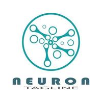 Neuron logo or nerve cell logo design illustration template icon with vector concept