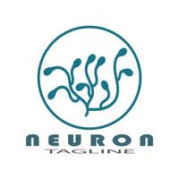 Neuron logo or nerve cell logo design illustration template icon with vector concept