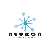 Neuron logo or nerve cell logo design illustration template icon with vector concept