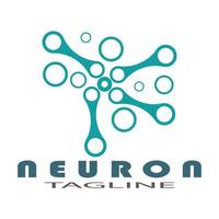 Neuron logo or nerve cell logo design illustration template icon with vector concept