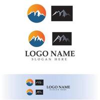 Sun Mountain Logo Icon Design  stock illustration vector