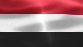 3D-Illustration of a Yemen flag - realistic waving fabric flag. video