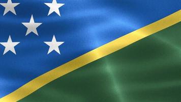 Solomon islands flag at a flagpole moving in the wind against the sky video