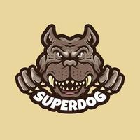 head of dog logo mascot illustration vector