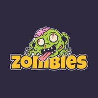 zombies logo mascot design cartoon vector