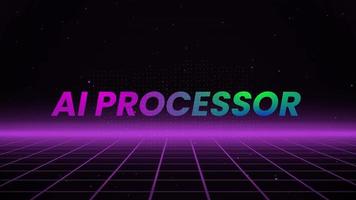 AI Processor Text Animation Background V1.1 video