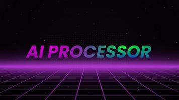 AI Processor Text Animation Background V1.1 video