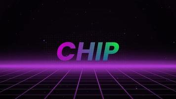 fundo de animação de texto de chip v1.1 video