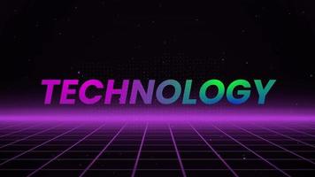 fundo de animação de texto de tecnologia v1.1 video