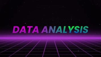 fundo de animação de texto de análise de dados v1.1 video
