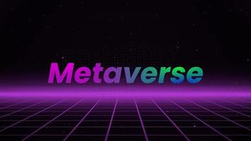 fundo de animação de texto metaverse v1.1 video