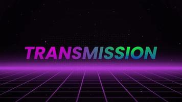 arrière-plan d'animation de texte de transmission v1.1 video