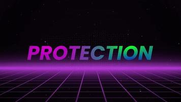 arrière-plan d'animation de texte de protection v1.1 video