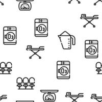 Laundry Service Tool Vector Seamless Pattern