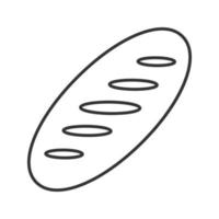 Bread loaf linear icon. Thin line illustration. Bakery. Contour symbol. Vector isolated outline drawing