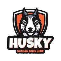 husky perro animal mascota dibujos animados ilustración vector