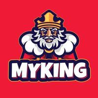 logo mascot king illustrations vector