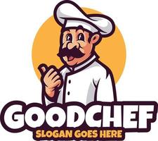 Logo mascot chef illustrations vector