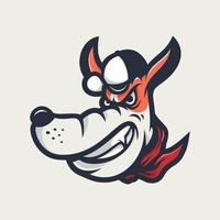 Angry dog logo mascot illustrations