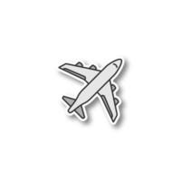 Airplane patch. Airliner. Plane. Color sticker. Vector isolated illustration