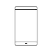 Smartphone linear icon. Thin line illustration. Mobile phone. Contour symbol. Vector isolated outline drawing