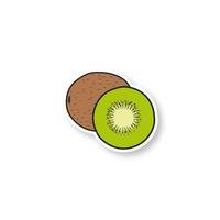 Kiwi patch. Color sticker. Vector isolated illustration