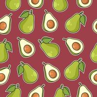 Nature pattern seamless design object fruit and vegetable vector