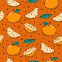 Nature pattern seamless design object fruit and vegetable vector